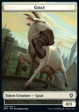 Goat Token (W 0/1) // Construct Token (A 1/1) - Commander: The Brothers' War: Extras (Token) [XBRC-T 3/8]