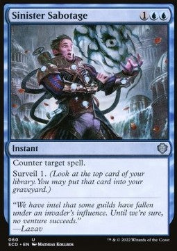 Sinister Sabotage - Starter Commander Decks (Uncommon) [SCD-60]
