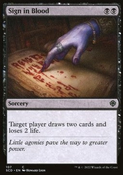 Sign in Blood - Starter Commander Decks (Common) [SCD-107]