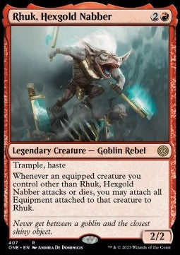Rhuk, Hexgold Nabber (V.1) - Phyrexia: All Will Be One: Extras (Rare) [XONE-407]
