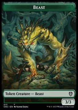 Beast Token (G 3/3) // Poison Counter - Commander: Phyrexia: All Will Be One: Extras (Token) [XONC-T 13/14]