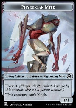 Phyrexian Mite Token (A 1/1) // Phyrexian Insect Token (G 1/1) - Commander: Phyrexia: All Will Be One: Extras (Token) [XONC-T 11/15]