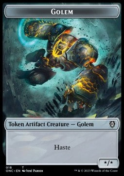 Golem Token (A */* Haste) // The Monarch - Commander: Phyrexia: All Will Be One: Extras (Token) [XONC-T 18/22]