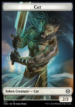 Cat Token (W 2/2) // Bird Token (W 1/1) - Commander: Phyrexia: All Will Be One: Extras (Token) [XONC-T 1/4]