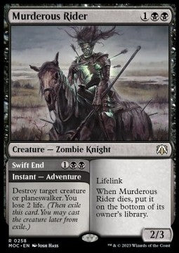 Murderous Rider // Swift End - Commander: March of the Machine (Rare) [MOC-258]