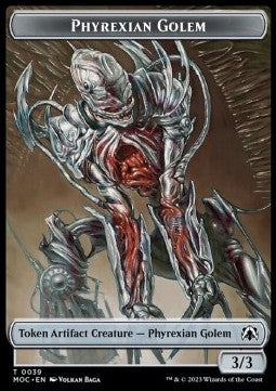 Phyrexian Golem Token (A 3/3) // Construct Token (A 6/12) - Commander: March of the Machine: Extras (Token) [XMOC-T 39/34]
