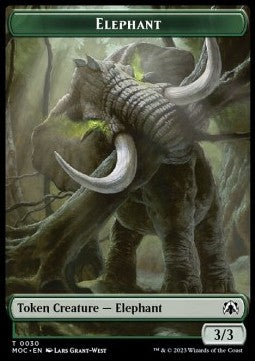 Elephant Token (G 3/3) // City's Blessing Token - Commander: March of the Machine: Extras (Token) [XMOC-T 30/45]