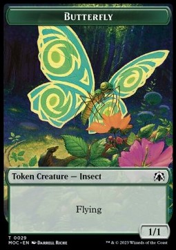 Butterfly Token (G 1/1) // City's Blessing Token - Commander: March of the Machine: Extras (Token) [XMOC-T 29/45]