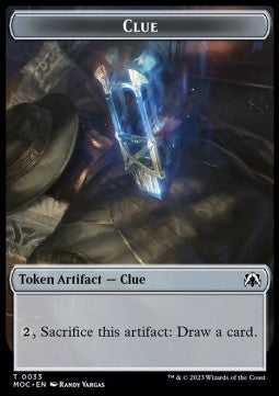 Clue Token // Golem Token (A 3/3) - Commander: March of the Machine: Extras (Token) [XMOC-T 33/37]