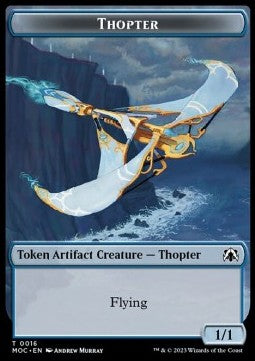 Thopter Token (U 1/1) // Gold Token - Commander: March of the Machine: Extras (Token) [XMOC-T 16/36]