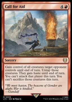 Call for Aid - Commander: The Lord of the Rings: Tales of Middle-earth (Rare) [LTC-30]