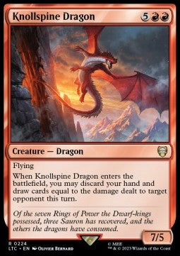 Knollspine Dragon - Commander: The Lord of the Rings: Tales of Middle-earth (Rare) [LTC-224]