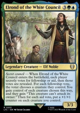 Elrond of the White Council - Commander: The Lord of the Rings: Tales of Middle-earth (Rare) [LTC-51]