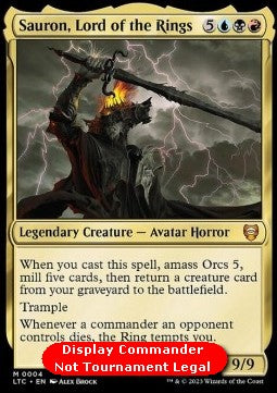 Sauron, Lord of the Rings (V.2) - Commander: The Lord of the Rings: Tales of Middle-earth: Extras (Mythic) [XLTC-4]