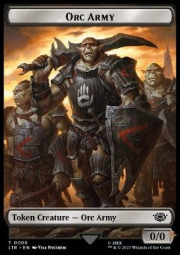 Orc Army Token (Black 0/0) (V.2) - The Lord of the Rings: Tales of Middle-earth: Extras (Token) [XLTR-T06]