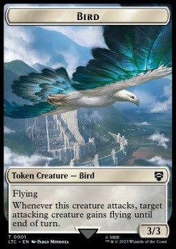 Bird Token (W 3/3 Attacks) // Food Token - Commander: The Lord of the Rings: Tales of Middle-earth: Extras (Token) [XLTC-T 1/10]