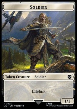 Soldier Token (W 1/1 Lifelink) // Food Token - Commander: The Lord of the Rings: Tales of Middle-earth: Extras (Token) [XLTC-T 5/10]