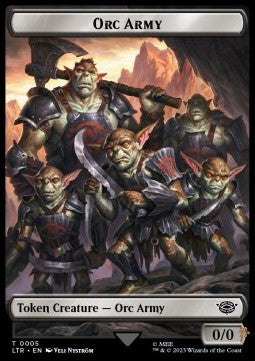 Orc Army Token (B 0/0) // Orc Army Token (B 0/0) - Commander: The Lord of the Rings: Tales of Middle-earth: Extras (Token) [XLTC-T 5/6]