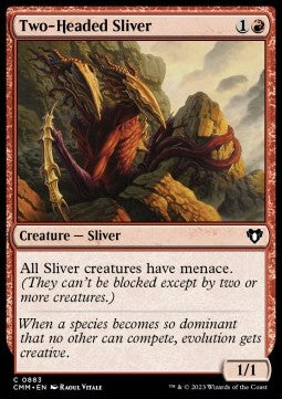 Two-Headed Sliver - Commander Masters: Extras (Common) [XCMM-883]