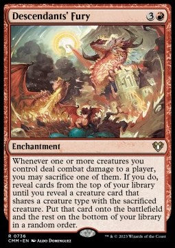 Descendants' Fury (V.1) - Commander Masters: Extras (Rare) [XCMM-736]