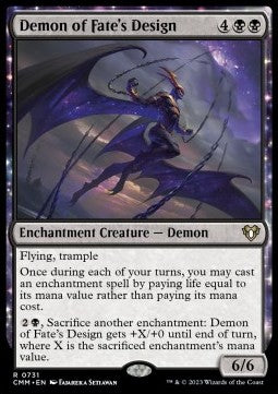 Demon of Fate's Design (V.1) - Commander Masters: Extras (Rare) [XCMM-731]