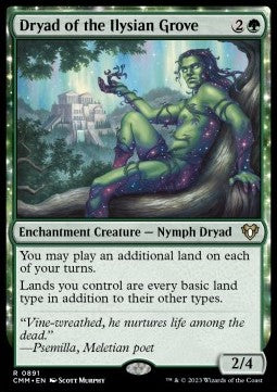 Dryad of the Ilysian Grove - Commander Masters: Extras (Rare) [XCMM-891]