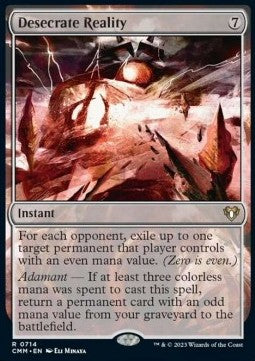 Desecrate Reality - Commander Masters: Extras (Rare) [XCMM-714]