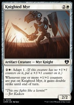 Knighted Myr - Commander Masters (Common) [CMM-36]