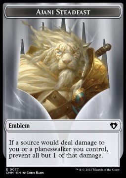 Ajani Steadfast Emblem // Wizard Token (R 1/1) - Commander Masters: Extras (Token) [XCMM-T 77/71]