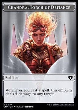 Chandra, Torch of Defiance Emblem // Wizard Token (R 1/1) - Commander Masters: Extras (Token) [XCMM-T 79/71]