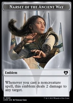 Narset of the Ancient Way Emblem // Wizard Token (R 1/1) - Commander Masters: Extras (Token) [XCMM-T 81/71]