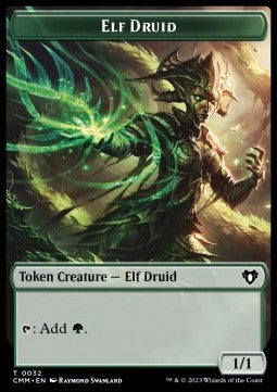Elf Druid Token (G 1/1) // Eldrazi Spawn Token (C 0/1) - Commander Masters: Extras (Token) [XCMM-T 32/3]