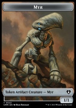 Myr Token (A 1/1) // Eldrazi Spawn Token (C 0/1) - Commander Masters: Extras (Token) [XCMM-T 43/3]