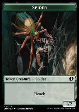 Spider Token (G 1/2) // Elemental Token (R 1/1 Haste) - Commander Masters: Extras (Token) [XCMM-T 36/24]