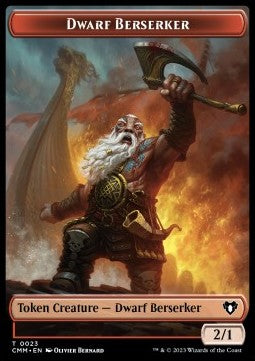 Dwarf Berserker Token (R 2/1) // Human Soldier Token (W 1/1) - Commander Masters: Extras (Token) [XCMM-T 23/6]