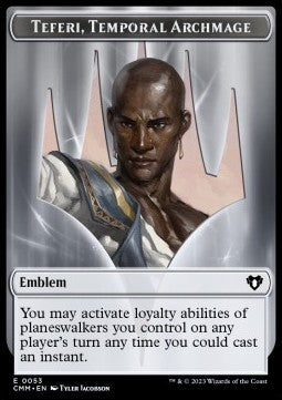 Teferi, Temporal Archmage Emblem // Servo Token (A 1/1) - Commander Masters: Extras (Token) [XCMM-T 53/45]