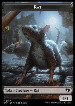 Rat Token (B 1/1) // The Monarch - Commander Masters: Extras (Token) [XCMM-T 17/50]