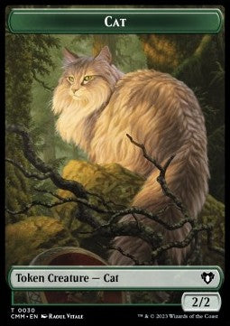 Cat Token (G 2/2) // Treasure Token - Commander Masters: Extras (Token) [XCMM-T 30/48]