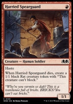 Harried Spearguard - Wilds of Eldraine (Common) [WOE-135]