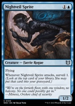Nightveil Sprite - Commander: Wilds of Eldraine (Uncommon) [WOC-100]