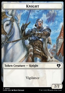 Knight Token (W 2/2 Vigilance) // Treasure Token - Commander Masters: Extras (Token) [XCMM-T 7/48]