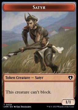 Satyr Token (R 1/1) // Thopter Token (A 1/1) - Commander Masters: Extras (Token) [XCMM-T 29/47]