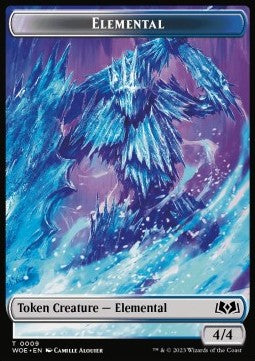 Elemental Token (WU 4/4) // Food Token (V.2) - Wilds of Eldraine: Extras (Token) [XWOE-T 9/11]