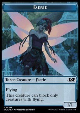 Faerie Token (U 1/1 Blocks flying) // Food Token (V.3) - Wilds of Eldraine: Extras (Token) [XWOE-T 5/12]
