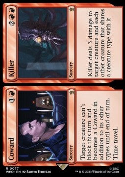 Coward // Killer - Universes Beyond: Doctor Who (Rare) [WHO-77]