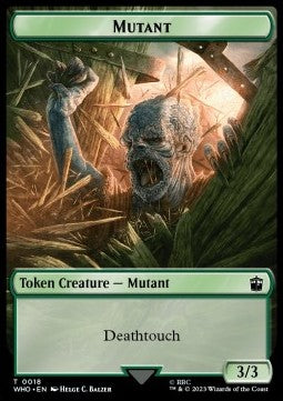 Soldier Token (W 1/1) // Mutant Token (G 3/3) (V.1) - Universes Beyond: Doctor Who: Extras (Token) [XWHO-T 8/18]