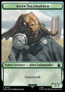 Alien Salamander Token (G 2/2) // Mutant Token (G 3/3) - Universes Beyond: Doctor Who: Extras (Token) [XWHO-T 16/18]