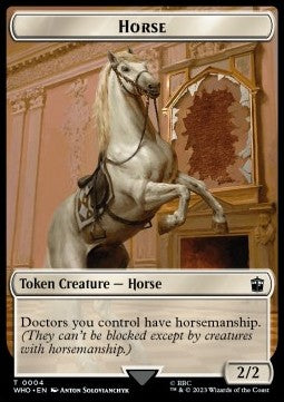 Horse Token (W 2/2) // Soldier Token (W 1/1) - Universes Beyond: Doctor Who: Extras (Token) [XWHO-T 4/8]