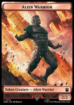 Alien Warrior Token (R 2/2) // Food Token - Universes Beyond: Doctor Who: Extras (Token) [XWHO-T 14/27]