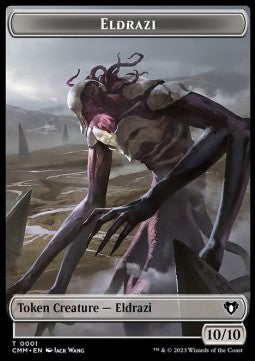 Eldrazi Token (C 10/10) // Elf Druid Token (G 1/1) - Commander Masters: Extras (Token) [XCMM-T 1/32]